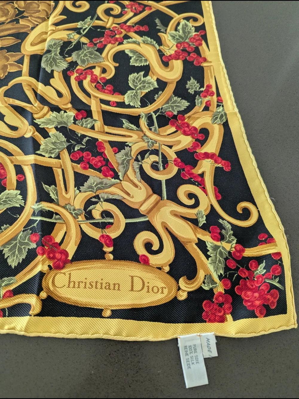 Dior Silk Scarf Vintage